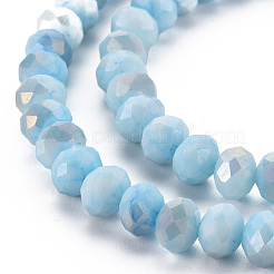 Opaque Baking Paint Glass Beads Strands&nbsp;EGLA-N006-010A-B01
