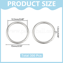 300Pcs 304 Stainless Steel Jump Rings&nbsp;STAS-ME0003-83