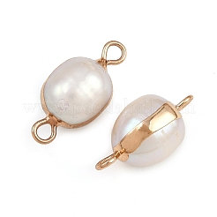 Natural Pearl Round Links&nbsp;KK-D423-03G