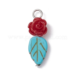 Dyed Synthetic Turquoise & Opaque Resin Pendants&nbsp;PALLOY-JF02713