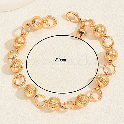 Brass Round Ball Beads Link Btacelets&nbsp;TJ4272