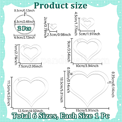 Transparent Acrylic Sewing Template&nbsp;AJEW-NB0007-10C
