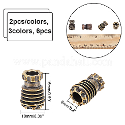 6Pcs 3 Color EDC Brass Knife String Pendant Light Parachute String Tool&nbsp;KK-NB0002-90