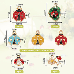 60Pcs 7 Style Alloy Enamel Pendants&nbsp;ENAM-PH0002-75