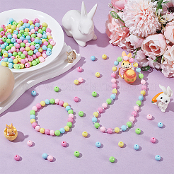 500Pcs 5 Colors Opaque Acrylic Beads&nbsp;MACR-SP0002-33B