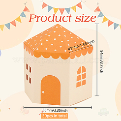 Paper Small House Gift Boxes&nbsp;CON-WH0088-55B