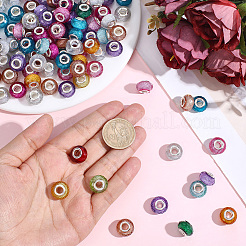 225Pcs 9 Colors Faceted Resin European Beads&nbsp;RESI-PA0001-19