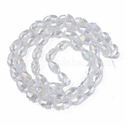 Electroplate Transparent Glass Beads Strands&nbsp;EGLA-N002-35-C02