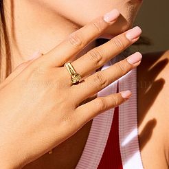304 Stainless Steel Cuff Open Rings&nbsp;WG4C75A-01