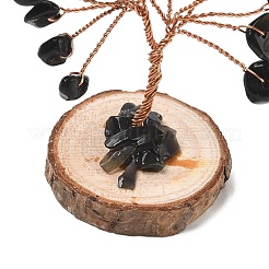 Natural Obsidian Chips Tree of Life Decorations&nbsp;GG-CBAEDF6-01O