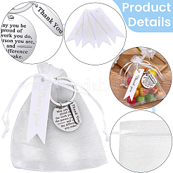 12Pcs Stainless Steel Keychains&nbsp;KEYC-BM0001-08