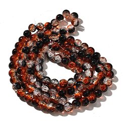 Crackle Glass Beads Strands&nbsp;X1-CCG-C002-8mm-02