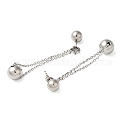 Non-Tarnish 304 Stainless Steel Stud Dangle Earrings&nbsp;EJEW-Q386-01P