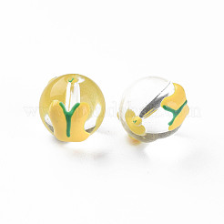 Transparent Glass Enamel Beads&nbsp;GLAA-N049-019