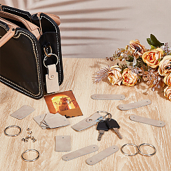 DIY Leather Keychain Making Kits&nbsp;DIY-OC0013-50B