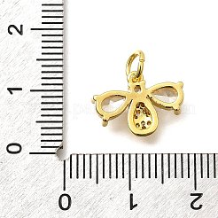 Bees Brass Micro Pave Cubic Zirconia Charms&nbsp;KK-S508-47G