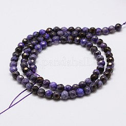 Faceted Natural Fire Crackle Agate Beads Strands&nbsp;X-G-F447-4mm-A11