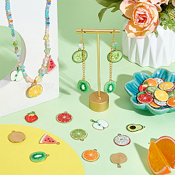 44Pcs 11 Styles Alloy Enamel Pendants&nbsp;ENAM-PH0002-95