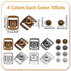 40Pcs 4 Colors Stainless Steel Snap Buttons&nbsp;FIND-WR0012-64