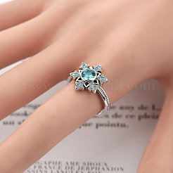 Brass with Rhinestone Cuff Open Rings&nbsp;FS-WG8FE52-01