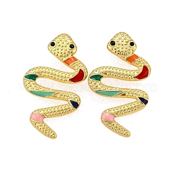 304 Stainless Steel Enamel Stud Earrings&nbsp;EJEW-Z116-02G