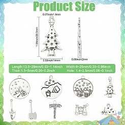 90Pcs 9 Styles Camping Theme Tibetan Style Alloy Pendants&nbsp;FIND-CJ0005-64