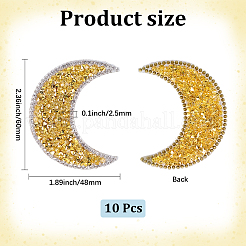 Resin Rhinestone Hotfix Rhinestone Iron on/Sew on Cloth Patches&nbsp;DIY-WH20063-030F