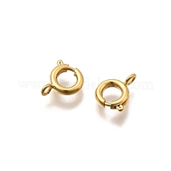 Eco-friendly Brass Spring Ring Clasps&nbsp;KK-D082-01F-G