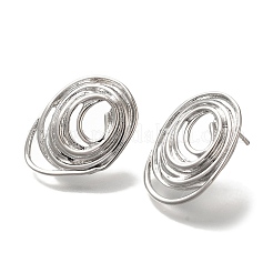 Brass Stud Earrings for Women&nbsp;EJEW-U026-03P