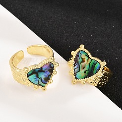 Brass Adjustable Cuff Rings&nbsp;RJEW-C140-06G