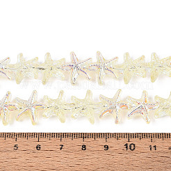 Baking Paint Electroplate Transparent Glass Beads Strands&nbsp;EGLA-N017-07-A05