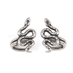 Snake 316 Stainless Steel Non- Piercing Cartilage Earrings&nbsp;AJEW-C044-08A-AS
