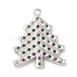 Rack Plating Brass Pave Cubic Zirconia Pendants&nbsp;KK-R150-06P