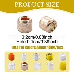 100G 10 Colors Glass Seed Beads&nbsp;SEED-YW0002-89A