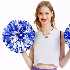 24Pcs Polyester Cheerleader Pom Poms Labels Ribbon&nbsp;FIND-CN0002-33B