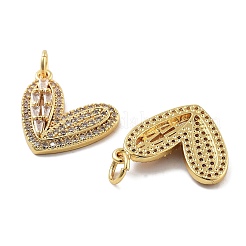 Rack Plating Brass Micro Pave Cubic Zirconia Pendants&nbsp;KK-Z071-57G