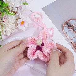 Handmade Polyester Flower Pendant Decorations&nbsp;HJEW-WH20020-011C