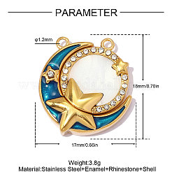 304 Stainless Steel Enamel Pendants&nbsp;STAS-OY014-65G