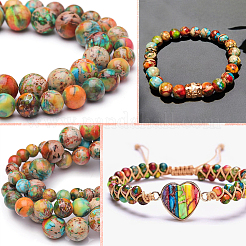 45Pcs Dyed Natural Imperial Jasper Beads&nbsp;G-SC0003-90A