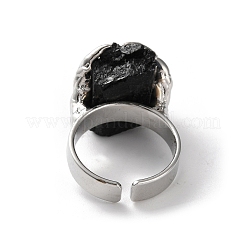 Natural Tourmaline Nuggets Open Cuff Rings&nbsp;G-B123-01P