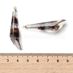 Inner Dried Flower Transparent Resin Pendants&nbsp;LS-RESI-A043-08B
