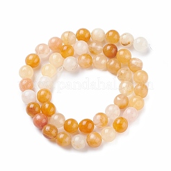Natural Topaz Jade Bead Strands&nbsp;G-K153-B22-6mm