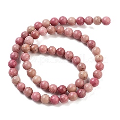 Round Natural Rhodonite Beads Strands&nbsp;X-GSR6mmC018