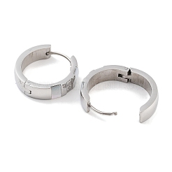 304 Stainless Steel Pave Clear Cubic Zirconia Huggie Hoop Earrings&nbsp;EJEW-C096-22P