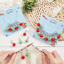 12Pcs Resin Apple Pendant Decorations&nbsp;HJEW-PH01526