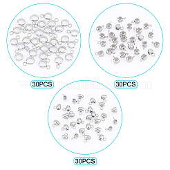 60Pcs 3 Style 304 Stainless Steel Tube Bails&nbsp;STAS-DC0008-23