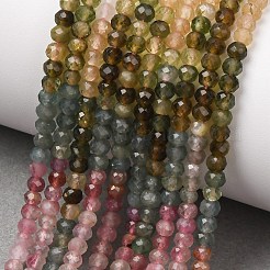 Gradient Color Natural Multicolor Tourmaline Beads Strands&nbsp;G-D110-E02-03