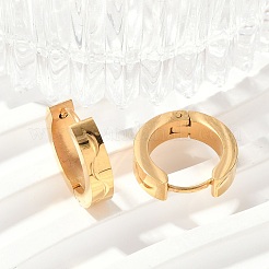304 Stainless Steel Polishing Effect Hoop Earrings&nbsp;EJEW-M001-32G