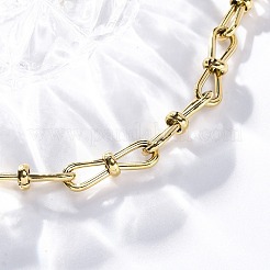 304 Stainless Steel Bowknot Link Chain Bracelets for Men Women&nbsp;BJEW-G725-04G