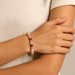 2Pcs Natural Mixed Gemstone Beads Stretch Bracelets&nbsp;BJEW-HY0002-03A